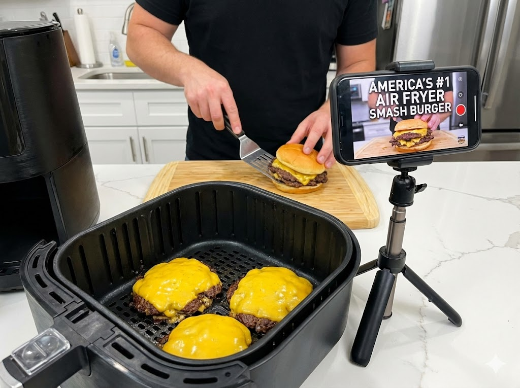 Air Fryer Smash Burger Recipe