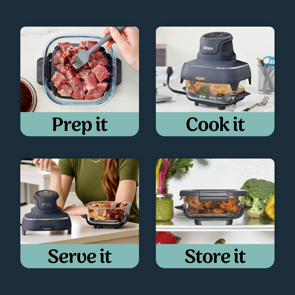 Ninja Crispi 4-in-1 Portable Glass Air Fryer Cooking System