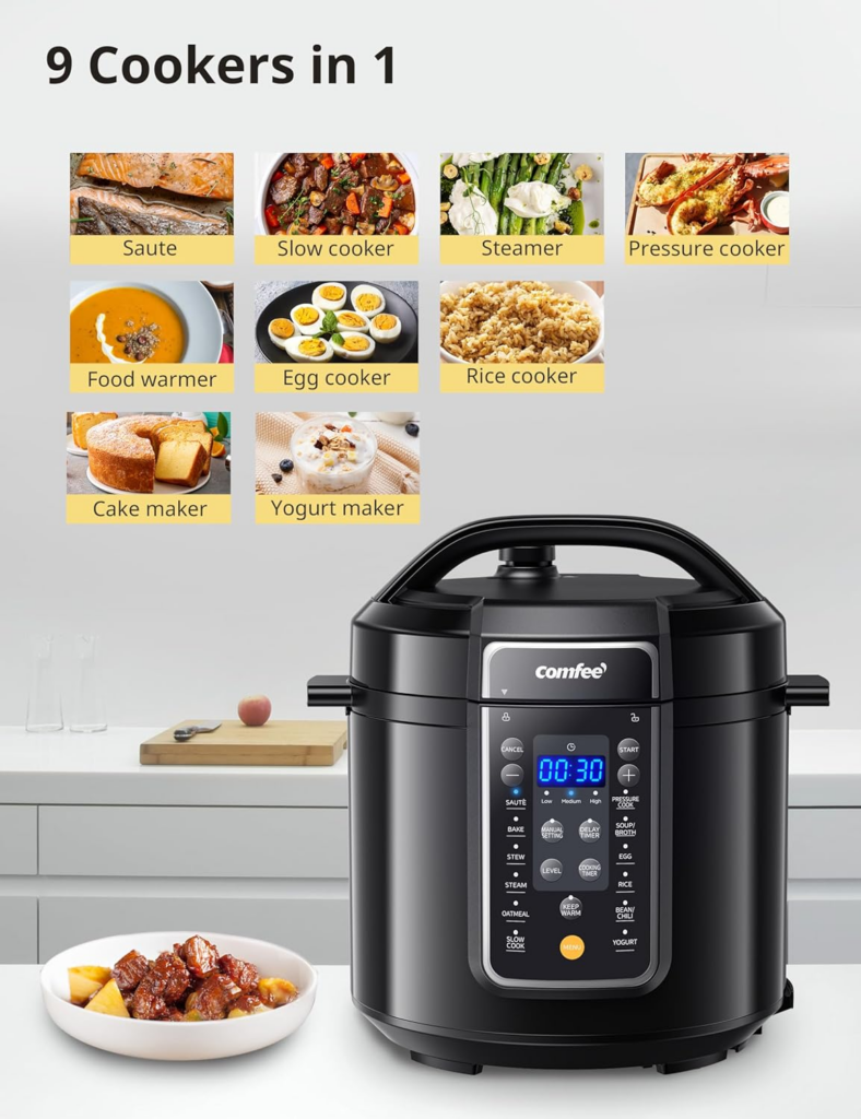 COMFEE 9-in-1 Electric Pressure Cooker 
