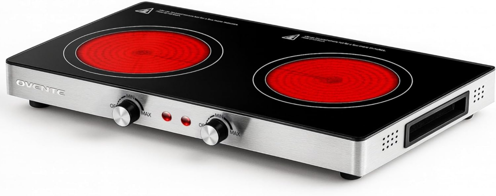 OVENTE Infrared Ceramic Double Burner