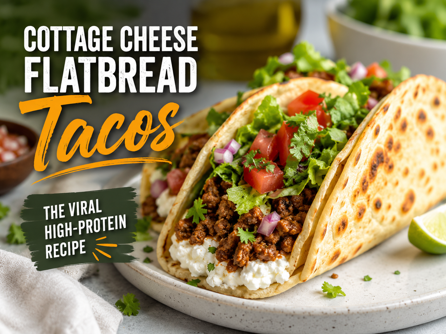 Cottage Cheese Flatbread Tacos