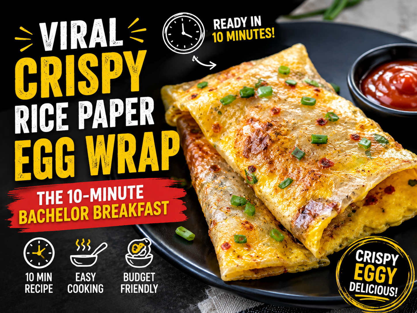 Viral Crispy Rice Paper Egg Wrap