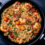 High protein pasta with chicken in a bowl